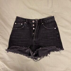 NWOT Black denim Zara shorts